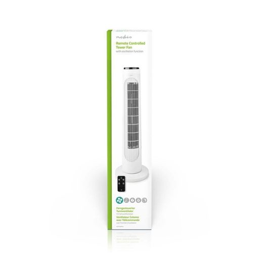 Nedis FNTR13CWT40 oszlop (toronyventilátor) ventilátor, 50W, 3 fokozat, időkapcsoló, távirányító