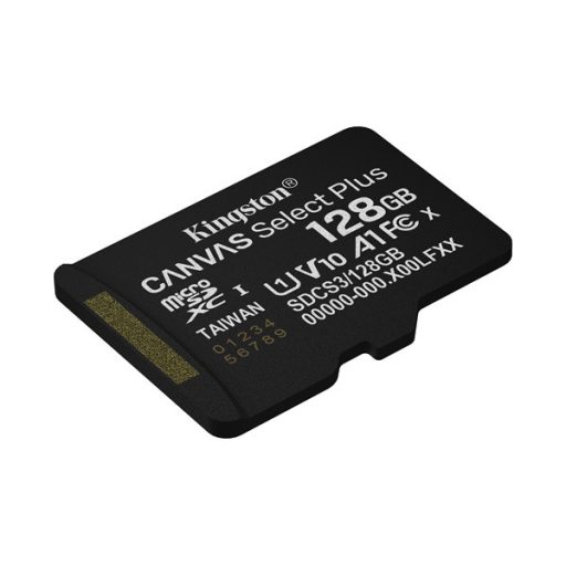 KINGSTON Memóriakártya MicroSDXC 128GB Canvas Select Plus Gen3 150R A1 Adaprer nélkül