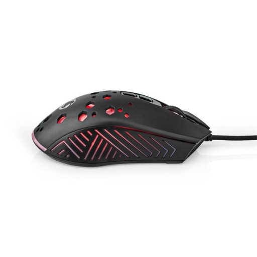 Nedis GMWD410BK gamer egér, 800 / 1200 / 2400 / 3200 / 4800 / 7200 dpi  | Gombok száma: 7 | Programozható gombok, RGB