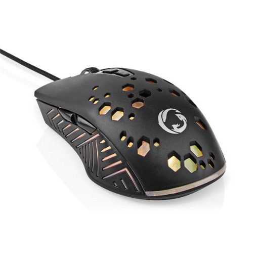 Nedis GMWD410BK gamer egér, 800 / 1200 / 2400 / 3200 / 4800 / 7200 dpi  | Gombok száma: 7 | Programozható gombok, RGB