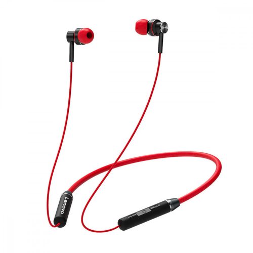 Bliszteres Lenovo HE06 sztereo bluetooth sport headset mikrofonnal piros