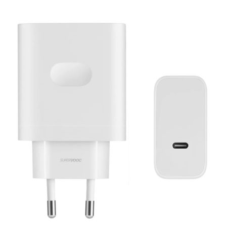 Oppo SUPERVOOC VCB8HBEH gyári hálózati fehér gyorstöltőfej USB-C csatlakozóval 80W