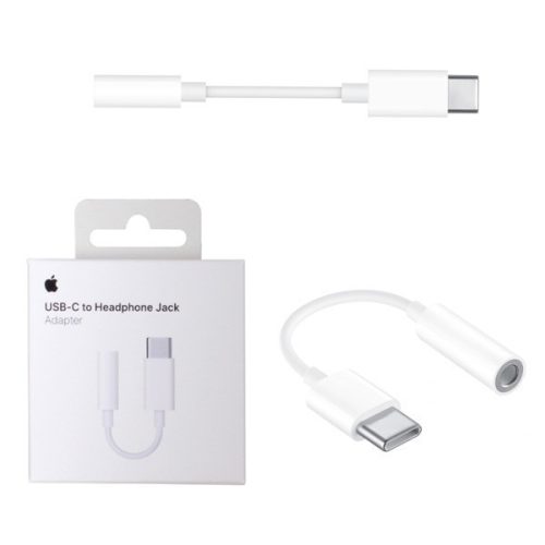 BLISZTERES Apple Type - C - 3,5 mm-es jack gyári átalakító adapter fehér (MU7E2ZM/A)