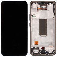   Samsung A346 Galaxy A34 5G fekete gyári LCD kijelző érintővel és kerettel