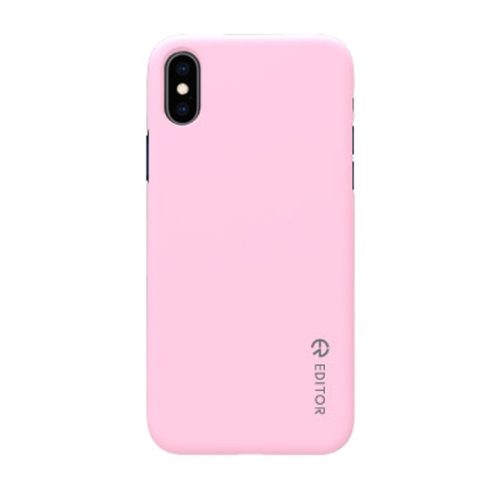 Editor Color fit Apple iPhone XS Max (6.5) pink szilikon tok csomagolásban