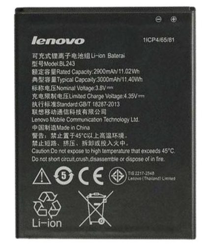 Lenovo BL-243 gyári akkumulátor Li-Ion 2900mAh (K3 Note K50-T5 A7000)