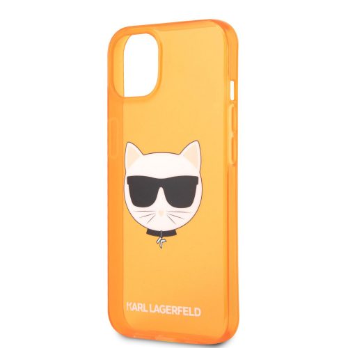 Karl Lagerfeld TPU Choupette Apple iPhone 13 Mini (5.4) hátlapvédő tok Fluo Orange (KLHCP13SCHTRO)