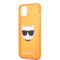 Karl Lagerfeld TPU Choupette Apple iPhone 13 Mini (5.4) hátlapvédő tok Fluo Orange (KLHCP13SCHTRO)
