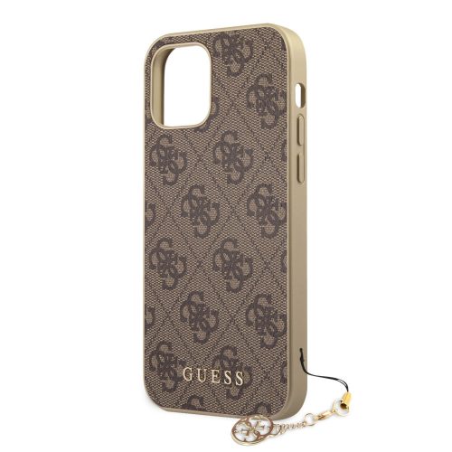 Guess 4G Apple iPhone 13 Pro (6.1) Charms Case hátlapvédő tok barna (GUHCP12LGF4GBR)