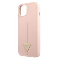   Guess Silicone Line Triangle Apple iPhone 13 Mini (5.4) hátlapvédő tok pink (GUHCP13SSLTGP)