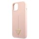 Guess Silicone Line Triangle Apple iPhone 13 Mini (5.4) hátlapvédő tok pink (GUHCP13SSLTGP)