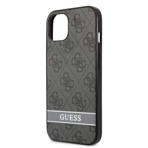 Guess PU 4G Stripe Apple iPhone 13 Mini (5.4) hátlapvédő tok szürke (GUHCP13SP4SNK)