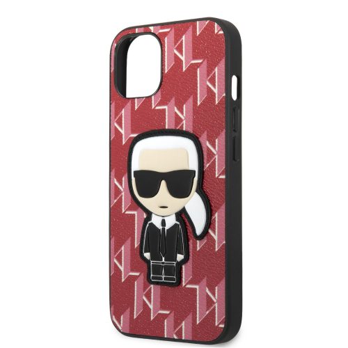 Karl Lagerfeld Monogram Ikonik Apple iPhone 13 (6.1) hátlapvédő tok piros (KLHCP13MPMNIKPI)