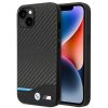 BMW Leather Carbon Apple iPhone 14 Plus / 15 Plus (6.7) hátlapvédő tok fekete (BMHCP14M22NBCK)