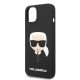 Karl Lagerfeld Liquid Silicone Karl Head Apple iPhone 14 (6.1) hátlapvédő tok fekete (KLHCP14SSLKHBK)