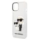 Karl Lagerfeld IML Glitter Karl and Choupette NFT Apple iPhone 14 Plus (6.7) hátlapvédő tok átlátszó (KLHCP14MHNKCTGT)