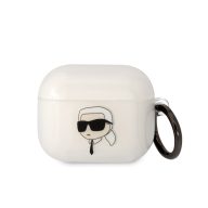   Karl Lagerfeld 3D Logo NFT Karl Head Karl Head Apple Airpods 3 szilikon tok fehér (KLA3HNIKTCT)