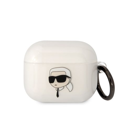 Karl Lagerfeld 3D Logo NFT Karl Head Karl Head Apple Airpods 3 szilikon tok fehér (KLA3HNIKTCT)