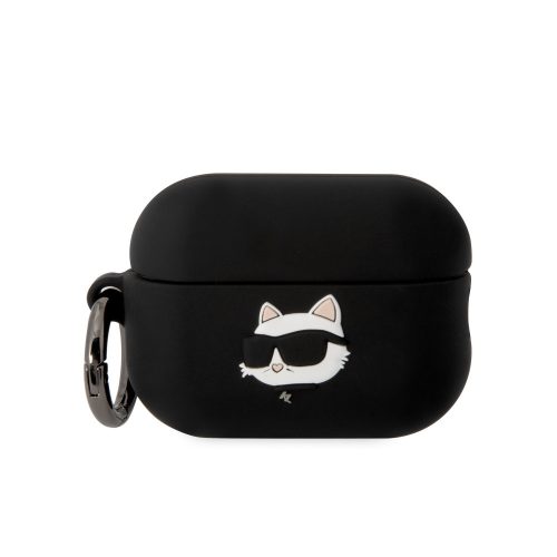 Karl Lagerfeld 3D Logo NFT Choupette Head Apple Airpods Pro 2 szilikon tok fekete (KLAP2RUNCHK)