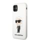 Karl Lagerfeld Liquid Silicone Ikonik NFT Apple iPhone 11 (6.1) hátlapvédő tok fehér (KLHCN61SNIKBCH)