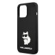 Karl Lagerfeld Liquid Silicone Choupette NFT Apple iPhone 13 Pro (6.1) hátlapvédő tok fekete (KLHCP13LSNCHBCK)