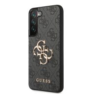   Guess Samsung S918 Galaxy S23 Ultra PU 4G Metal Logo hátlapvédő tok szürke (GUHCS23L4GMGGR)