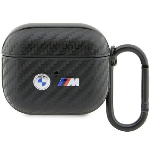 BMW Carbon Double Metal Logo Apple Airpods 3  PU tok (BMA3WMPUCA2)