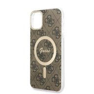   Guess 4G IML MagSafe Apple iPhone 11 (6.1) 2019 hátlapvédő tok barna (GUHMN61H4STW)