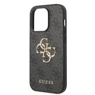   Guess Apple iPhone 15 Pro (6.1) PU 4G Metal Logo hátlapvédő tok szürke (GUHCP15L4GMGGR)