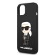 Karl Lagerfeld Liquid Silicone Ikonik NFT Apple iPhone 15 (6.1) hátlapvédő tok fekete (KLHCP15SSNIKBCK)