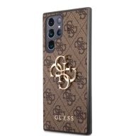   Guess Samsung S928 Galaxy S24 Ultra (2024) PU 4G Metal Logo hátlapvédő tok barna (GUHCS24L4GMGBR)