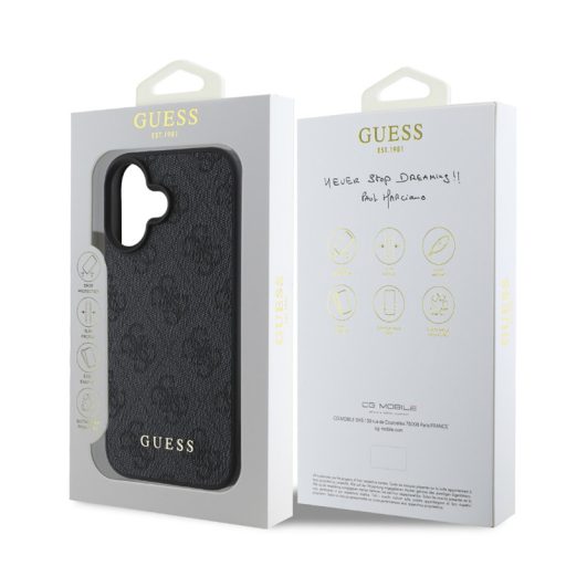 Guess 4G Charms Apple iPhone 16 Pro Max (6.9) hátlapvédő tok szürke (GUHCP16XGF4GCK)
