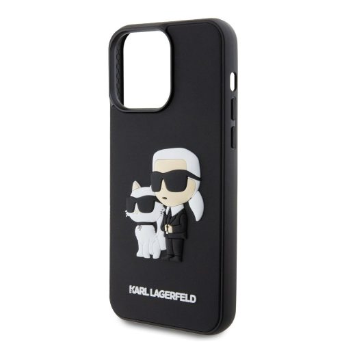 Karl Lagerfeld 3D Rubber Karl and Choupette Apple iPhone 16 Plus (6.7) hátlapvédő tok fekete (KLHCP16M3DRKCNK)