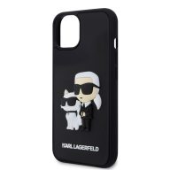   Karl Lagerfeld 3D Rubber Karl and Choupette Apple iPhone 16 Pro Max (6.9) hátlapvédő tok fekete (KLHCP16X3DRKCNK)