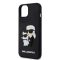 Karl Lagerfeld 3D Rubber Karl and Choupette Apple iPhone 16 Pro Max (6.9) hátlapvédő tok fekete (KLHCP16X3DRKCNK)