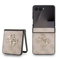   Guess PU 4G Metal Logo Samsung F766B Galaxy Z Flip 7 hátlapvédő tok pink (GUHCZF74GMGPI)