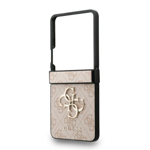 Guess PU 4G Metal Logo Samsung F766B Galaxy Z Flip 7 hátlapvédő tok pink (GUHCZF74GMGPI)