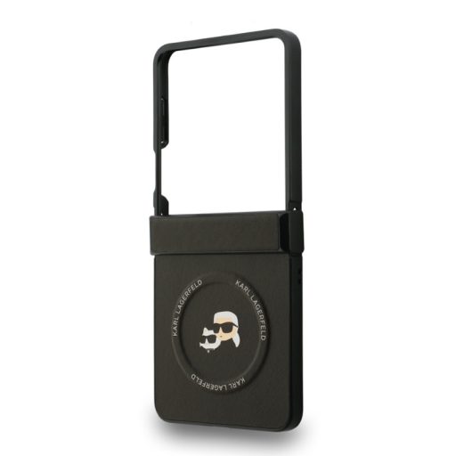 Karl Lagerfeld PU K&CH Heads MagSafe Samsung F766B Galaxy Z Flip 7 hátlapvédő tok fekete (KLHMZF7PSMLRKCK)