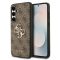 Guess PU 4G Metal Logo Samsung S731B Galaxy S25 FE hátlapvédő tok barna (GUHCS25S4GMGBR)
