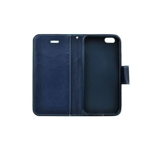 Fancy Xiaomi Mi8 oldalra nyíló mágneses könyv tok szilikon belsővel piros - kék