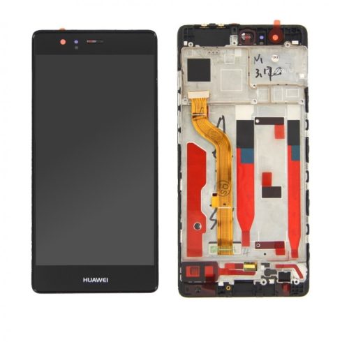 Huawei Ascend P9 (EVA-L09) fekete LCD kijelző érintővel kerettel