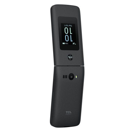 TCL onetouch 4043 (T313D) 4G kinyitható mobiltelefon dokkolóval, kártyafüggetlen, dual SIM, sötétszürke