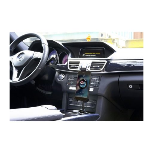 Astrum SH550 3in1 univerzális szivargyújtós autós tartó/töltő/FM transzmitter/kihangosító 4"-6,3" 1XUSB 1A 5W