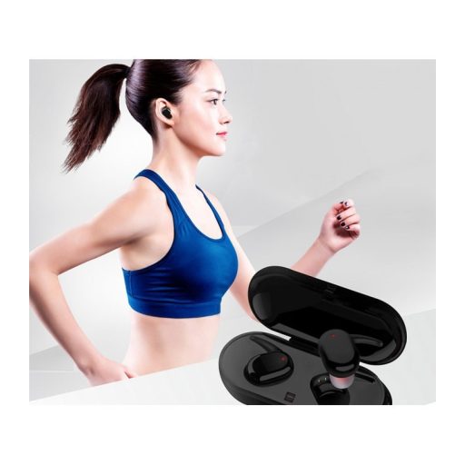 Astrum ET300 V2 univerzális fekete bluetooth 4.1 MINI sztereo fülhallgató szett mikrofonnal, dokkolóval, IOS/android A10530-B