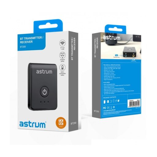 Astrum BT200 akkumulátoros hordozható TX / RX bluetooth multipoint transmitter