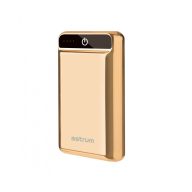  Astrum PB240 QuickCharge 3.0 külső akkumulátor 10000mAh USB, Type-C, 2X smart IC, 2A input, 3A output, LI-polymer cellákkal arany 18W