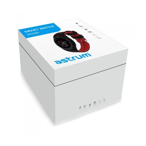 Astrum SW300 okosóra magyar menüvel, IP67, pulzusmérés, hívásértesítő, időjárás, Ios/Android kompatibilis, fekete-barna