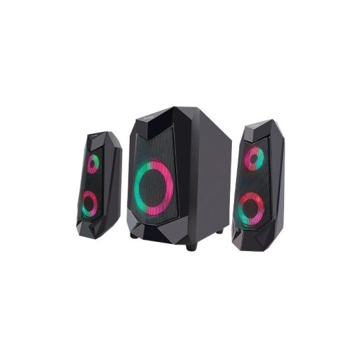 Astrum SM060 2.1 multimédia hangfal szett színes LED világítással, 3,5MM Jack/USB, Bluetooth, 30W