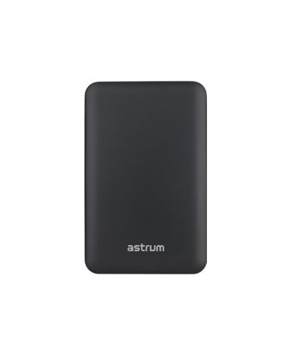 Astrum PB440 10000mAh fekete fémházas gyorstöltő PD power bank 22,5W, 2X QC 3.0 USB-A, 1XUSB-C, li-polymer cellákkal, LED indikátorral