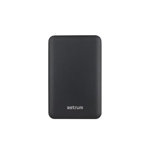 Astrum PB440 10000mAh fekete fémházas gyorstöltő PD power bank 22,5W, 2X QC 3.0 USB-A, 1XUSB-C, li-polymer cellákkal, LED indikátorral